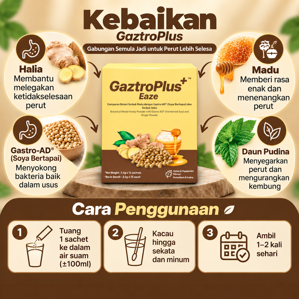 kebaikan dan cara guna